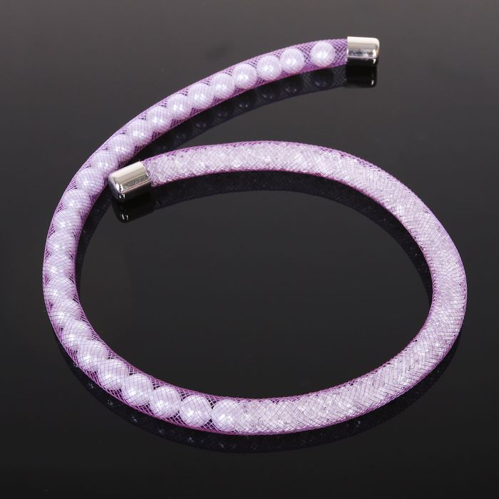 Браслет жемчуг "Стардаст", цвет бело-фиолетовый