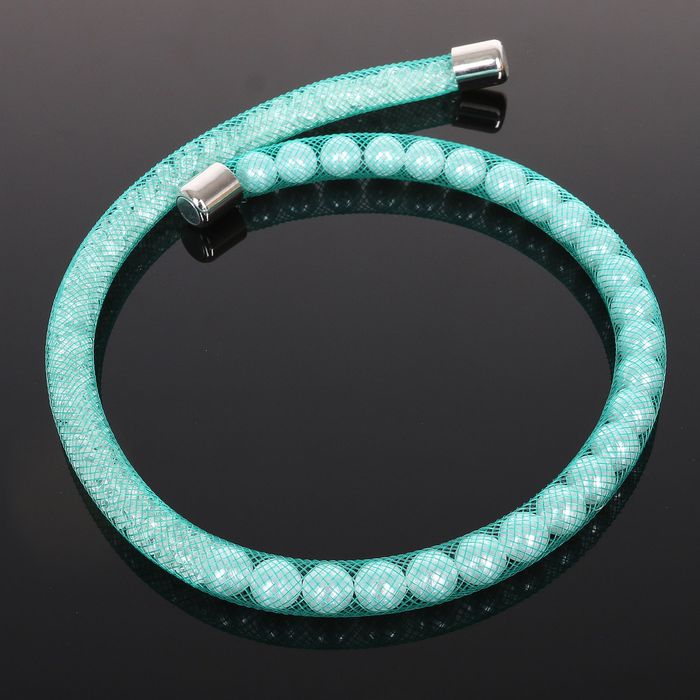 Браслет жемчуг "Стардаст", цвет бело-зелёный