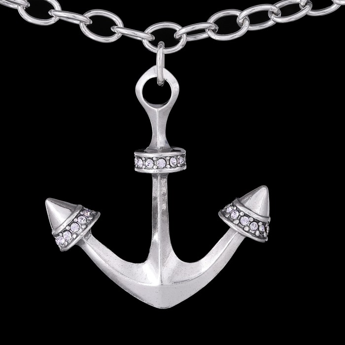 Кулон "Дрек", цвет белый в чернёном серебре