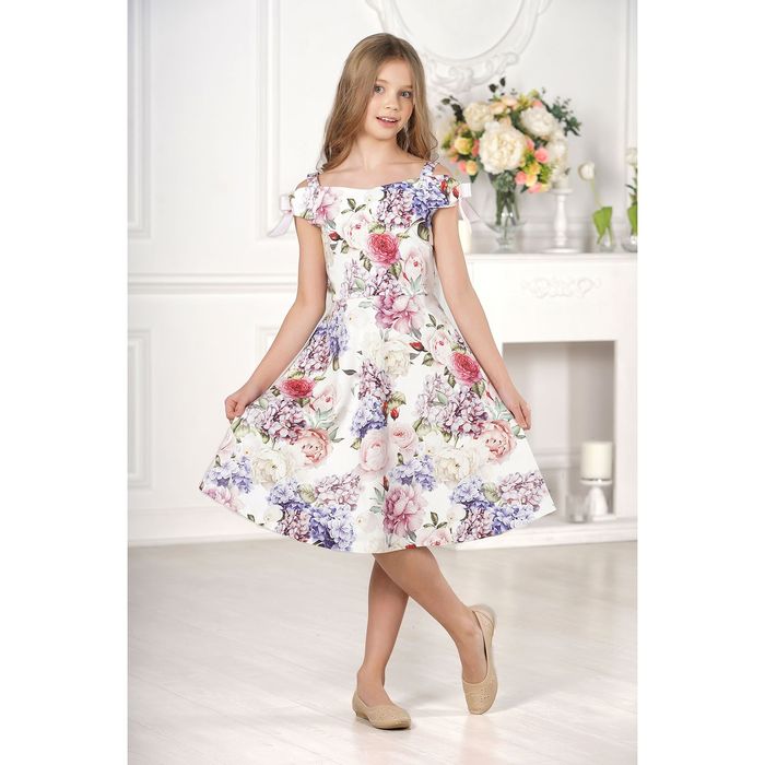 Платье для девочки family look разноцветное, р-р 30, рост 104 см