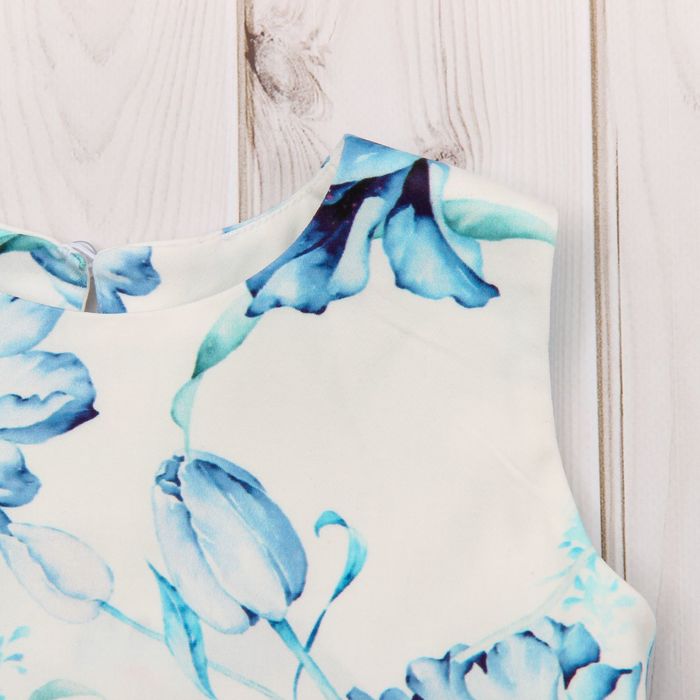 Платье для девочки family look цвет белый, р-р 28, рост 98 см