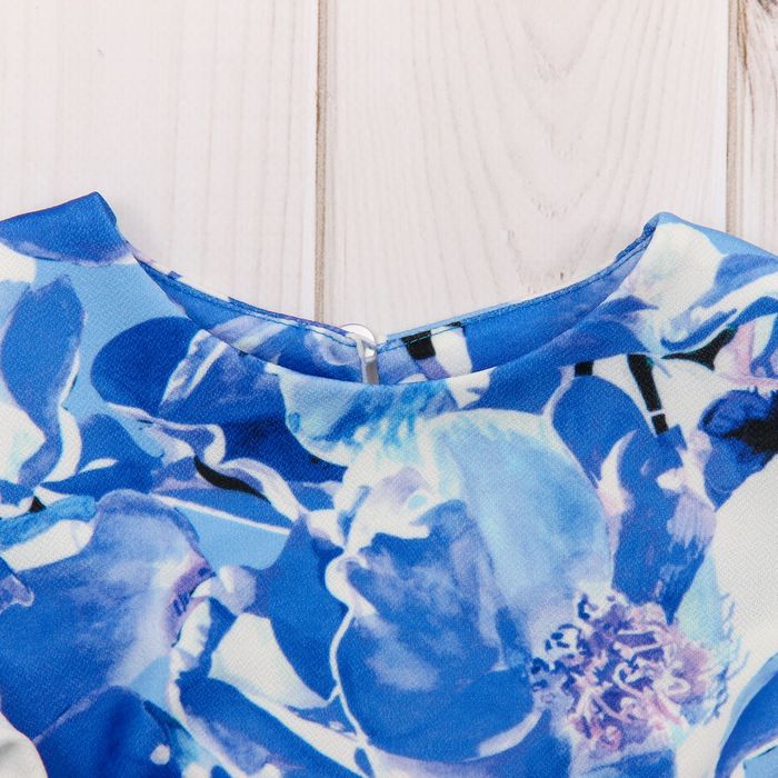 Платье для девочки family look цвет синий, р-р 28, рост 98 см