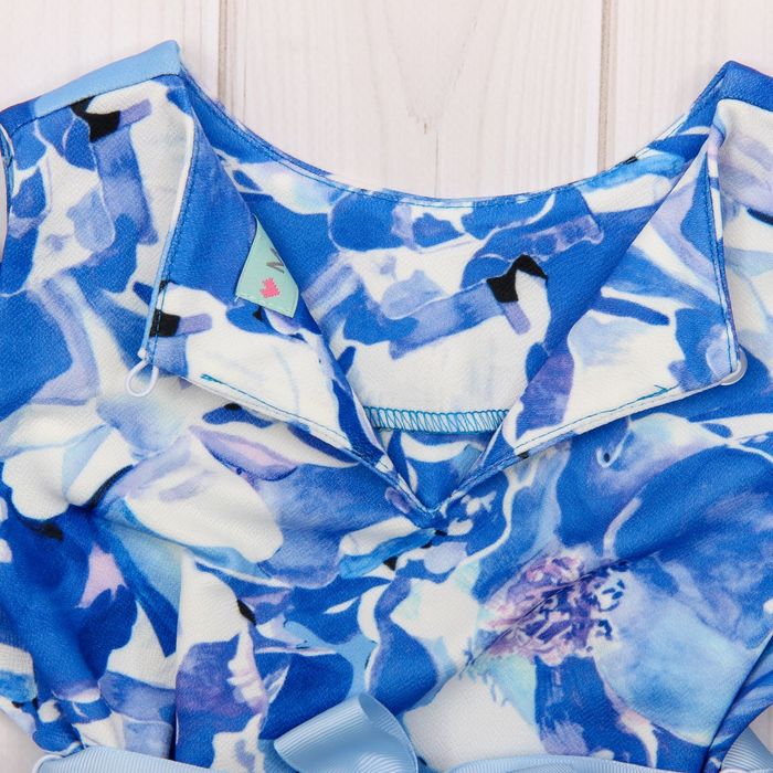 Платье для девочки family look цвет синий, р-р 28, рост 98 см