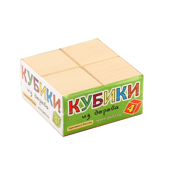 Кубики Неокрашенные, 4 шт.