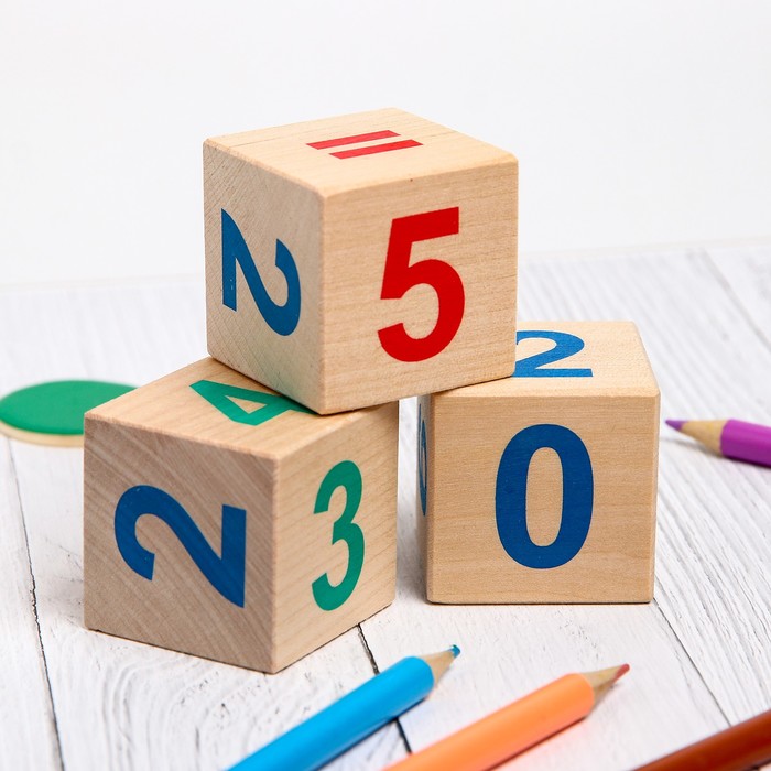 Кубики "Веселый счет", 12 шт.