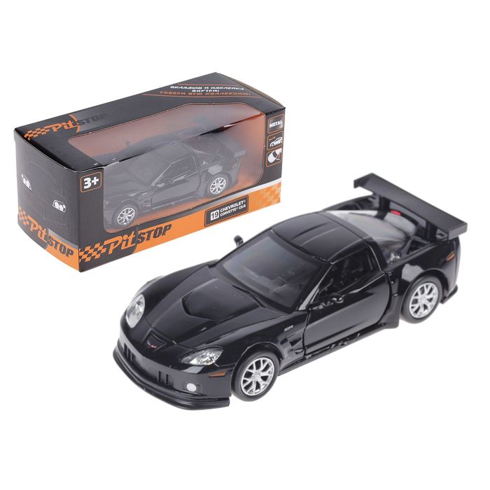 Машина инерционная "Chevrolet Corvette C6-R", чёрная, 1:32