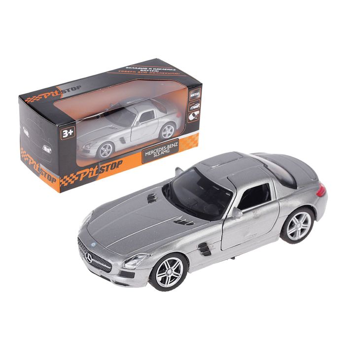 Машина инерционная Mercedes-Benz SLS AMG, серебро, масштаб 1:41-1:32