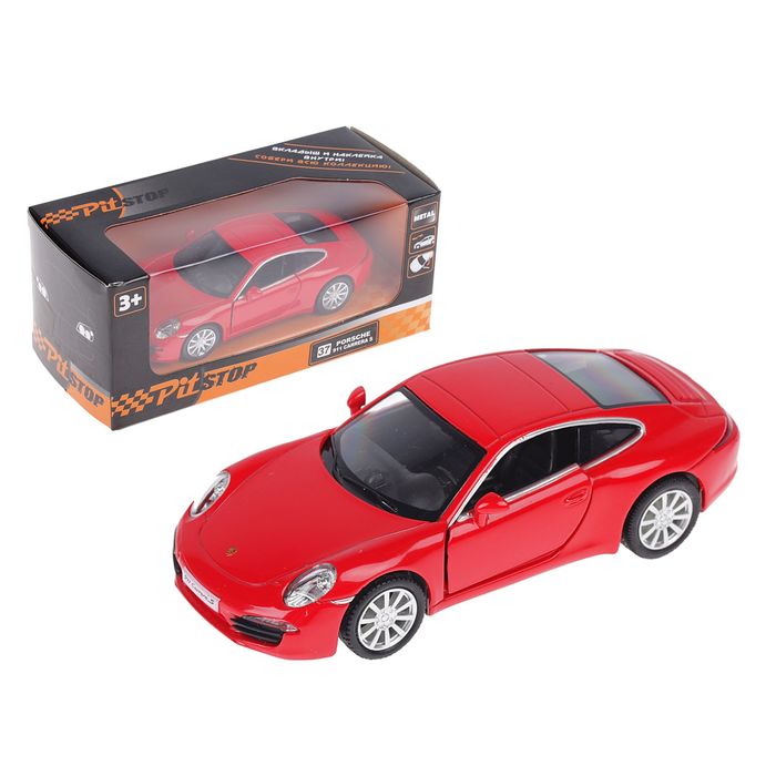 Машина инерционная Porsche 911 Carrera S, красная, масштаб 1:32
