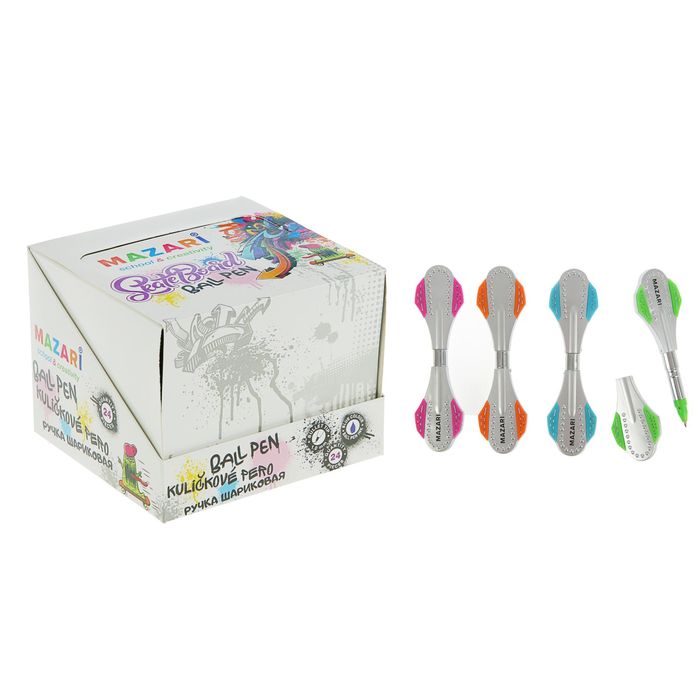 Ручка шариковая Scateboard, узел 0.7мм, чернила синие, микс