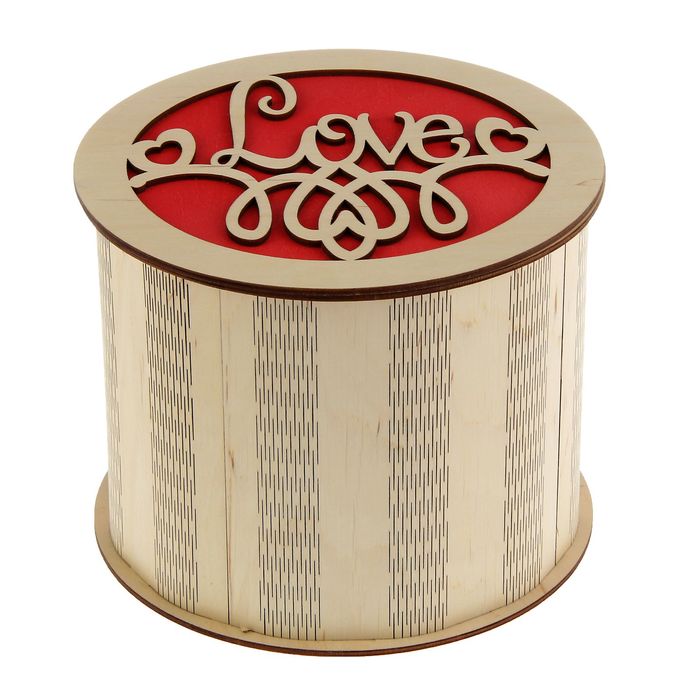Коробка для подарков сборная средняя "Love" 20 х 15,5 х 15.5 см