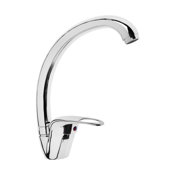 Смеситель для мойки одноручный Juguni JGN0320/D с гибкой подводкой, литой поворотный излив, картридж 40 мм