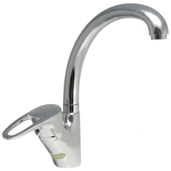 Смеситель для мойки одноручный Juguni JGN0322 с гибкой подводкой, литой поворотный излив, картридж 40 мм