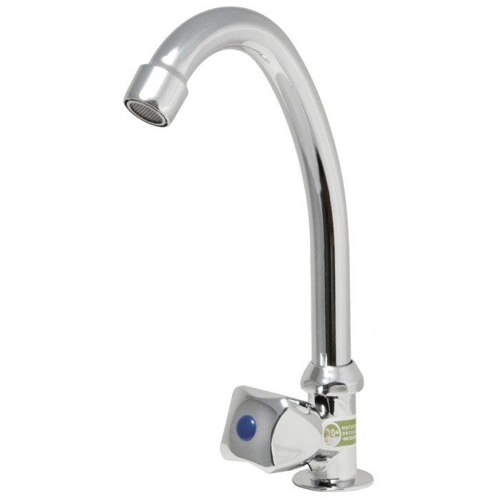 Кран настольный Juguni JGN1030, крепление-гайка, моно, кран-букса резина, хром.маховик