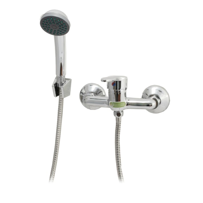 Смеситель для душа одноручный Juguni JGN0610 с металлическим шлангом, хром.лейкой и кронштейном, картридж 35 мм