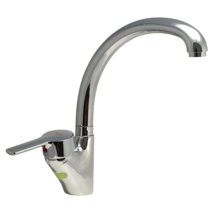 Смеситель дл ямойки одноручный Juguni JGN0423 с гибкой подводкой, литой поворотный излив, картридж 40 мм