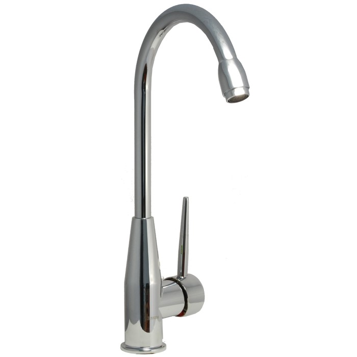 Смеситель дл ямойки одноручный Juguni JGN0424/B с гибкой подводкой, литой поворотный излив, картридж 40 мм