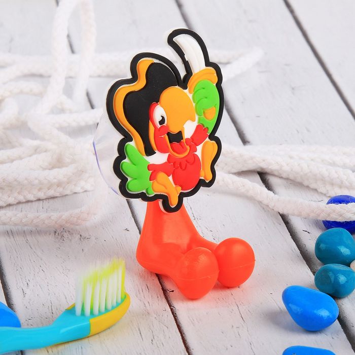 Держатель для зубной щетки детский "Попугай"