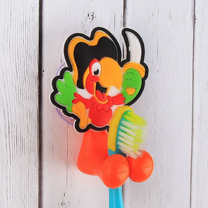 Держатель для зубной щетки детский "Попугай"