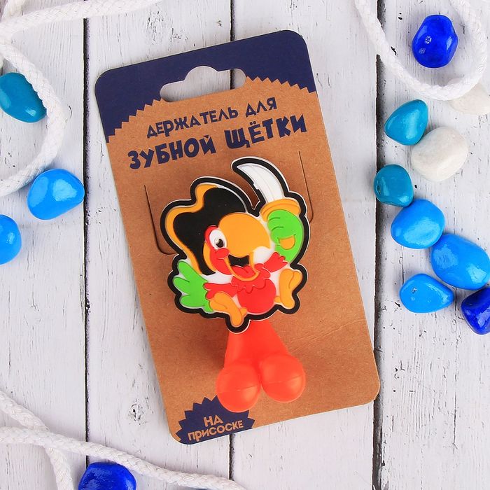 Держатель для зубной щетки детский "Попугай"
