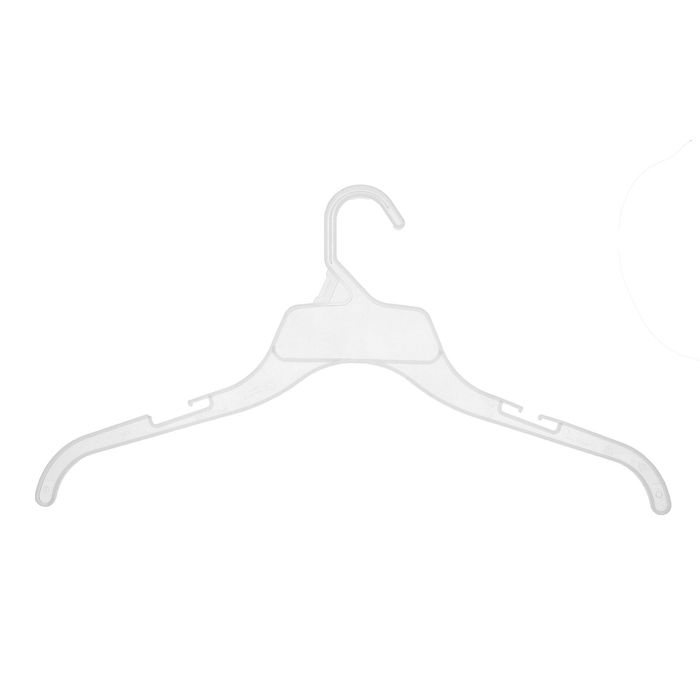 Вешалка для одежды L=44, (фасовка 10 шт), цвет прозрачный