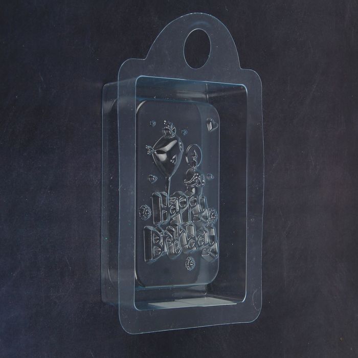 Пластиковая форма для мыла "День Рождения" 7х10х1,5 см