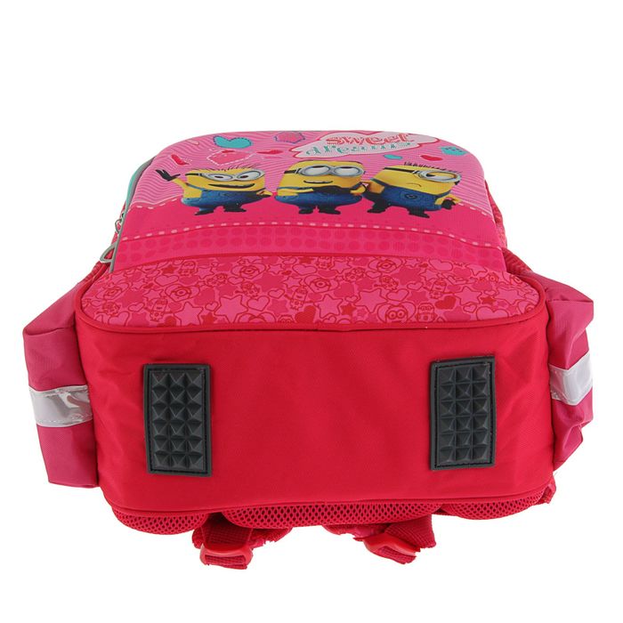 Рюкзак школьный эргономичная спинка для девочки «Миньоны» 37*30*15 Universal Studios, розовый 31901
