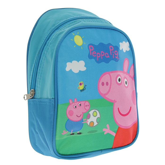 Рюкзачок детский Свинка Пеппа 23*19*8 Пикник голубой 32039