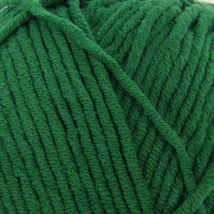 Пряжа "Cotton Gold Plus" 55% хлопок, 45% акрил 200м/100гр (118 зеленая трава)
