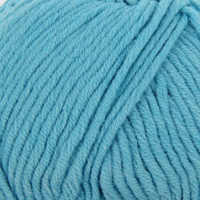 Пряжа "Cotton Gold Plus" 55% хлопок, 45% акрил 200м/100гр (128 светлая бирюза)