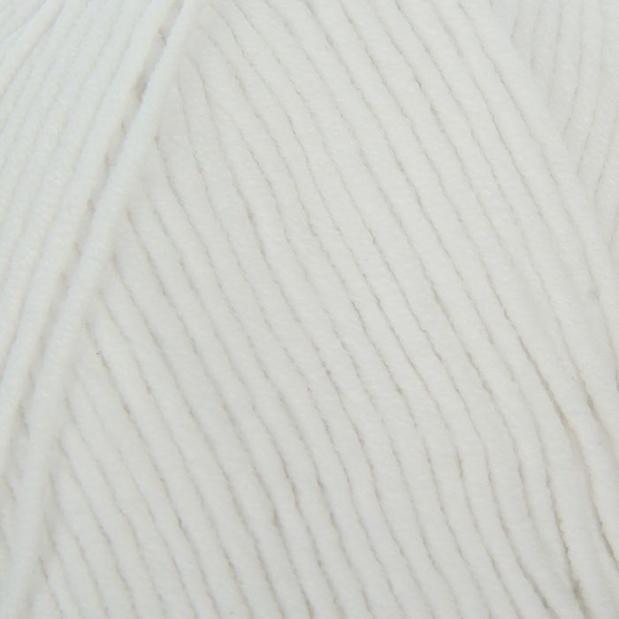 Пряжа "Cotton Gold Plus" 55% хлопок, 45% акрил 200м/100гр (55 белый )