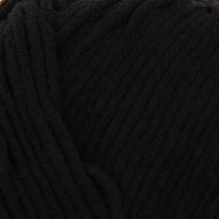 Пряжа "Cotton Gold Plus" 55% хлопок, 45% акрил 200м/100гр (60 черный)