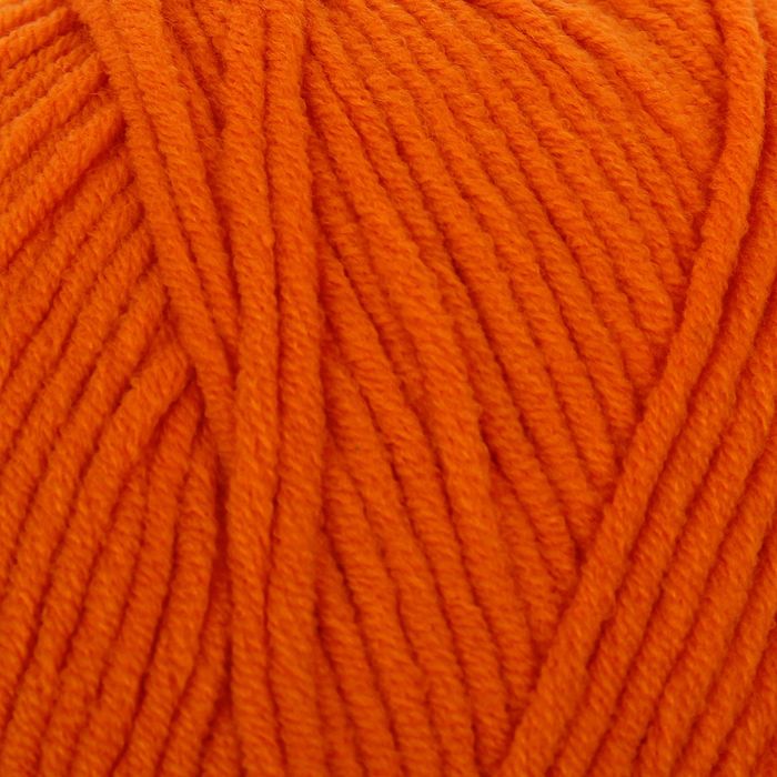 Пряжа "Cotton Gold Plus" 55% хлопок, 45% акрил 200м/100гр (487 оранжевый)