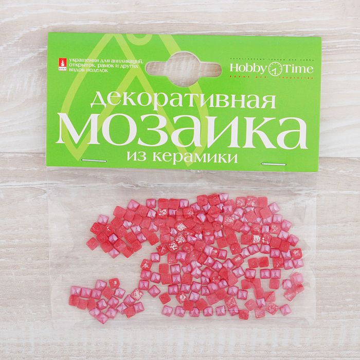 Мозаика декоративная из керамики 4х4 мм, 200 шт., красная