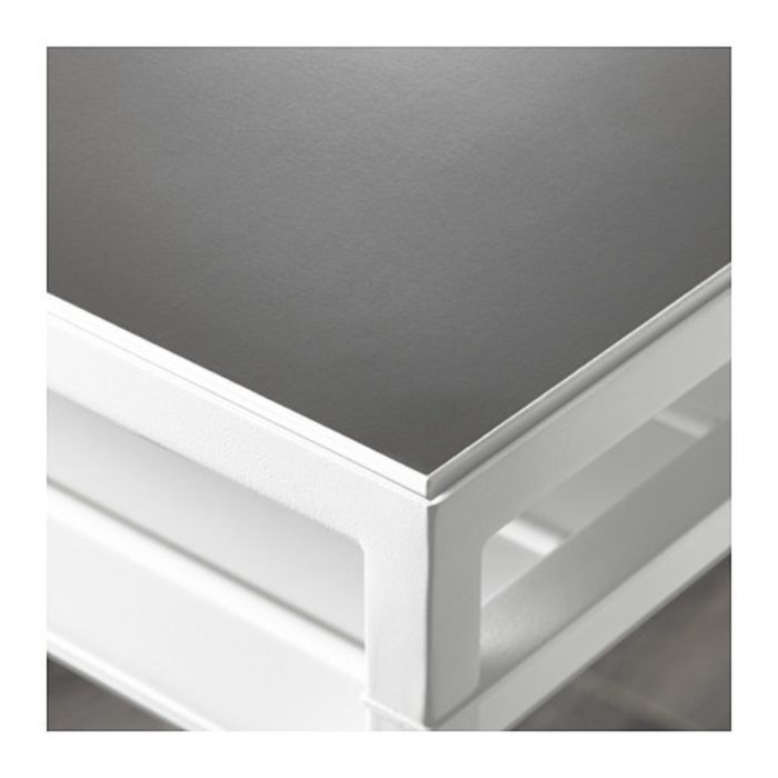 Столик с двусторонней столешницей, цвет белый/серый НИБОДА