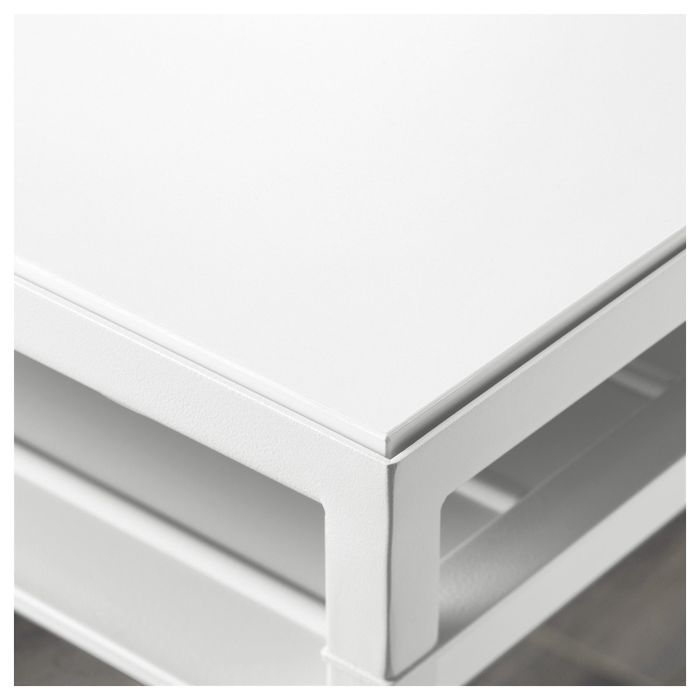 Столик с двусторонней столешницей, цвет белый/серый НИБОДА