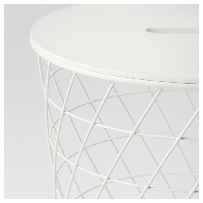 Столик с отделениями для хранения, цвет белый КВИСТБРУ