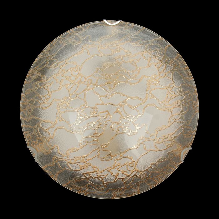 Светильник настенно-потолочный "Мрамор" 2 лампы E27 золото d=30 см