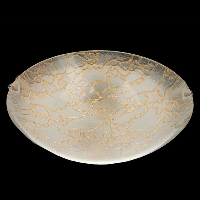 Светильник настенно-потолочный "Мрамор" 2 лампы E27 золото d=30 см