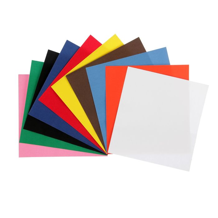 Бумага цветная бархатная 170х180 мм, 10 листов, 10 цветов "Каляка-Маляка"