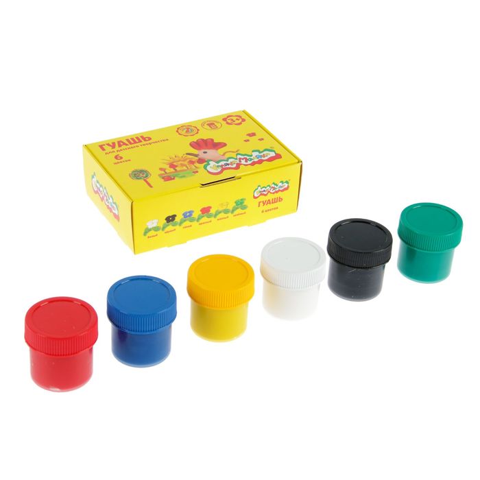 Гуашь 6 цветов 35 мл "Каляка-Маляка"