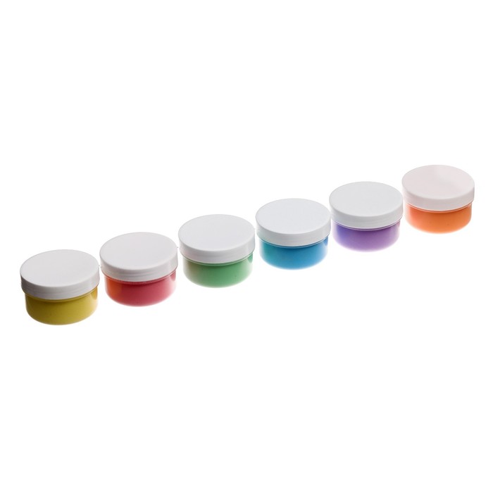 фото Краски пальчиковые пастельные, набор 6 цветов х 60 мл, "каляка-маляка", для малышей