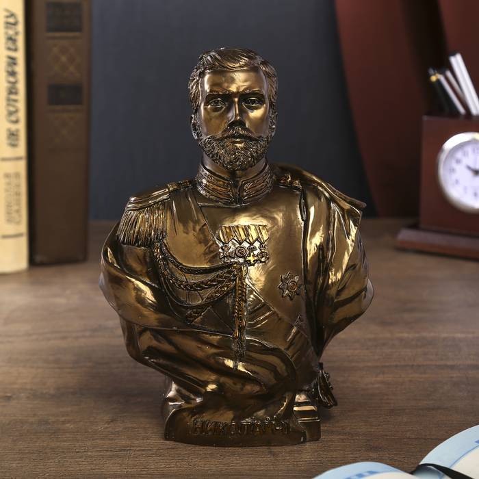 Сувенир "Бюст Николай-II" 20,5х15,5х9 см