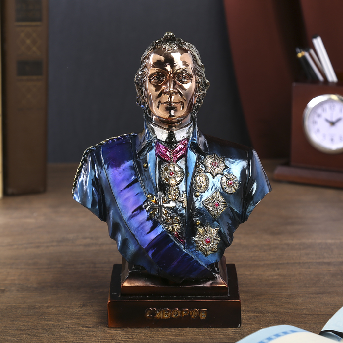 Сувенир цветной "Бюст Суворов А.В." 21х15,5х8,5 см