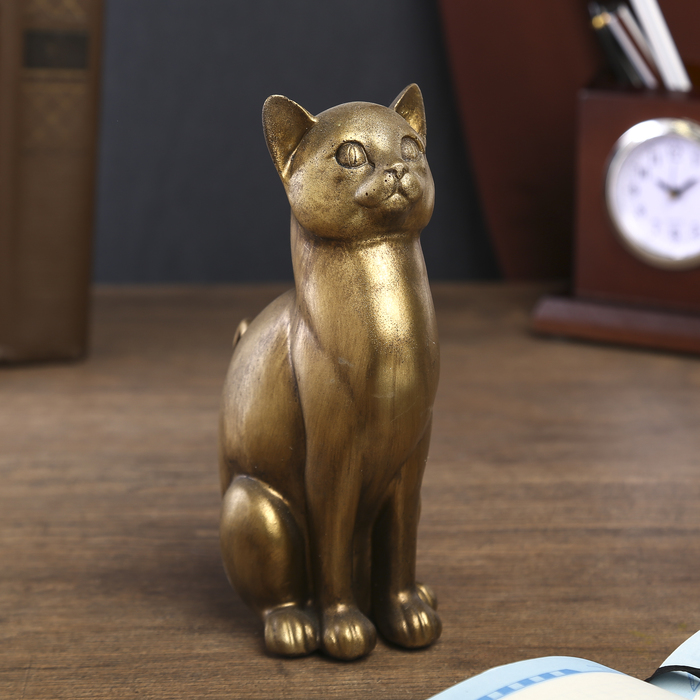 Сувенир полистоун под бронзу "Кошечка Бассадора" 17,5х11х7 см