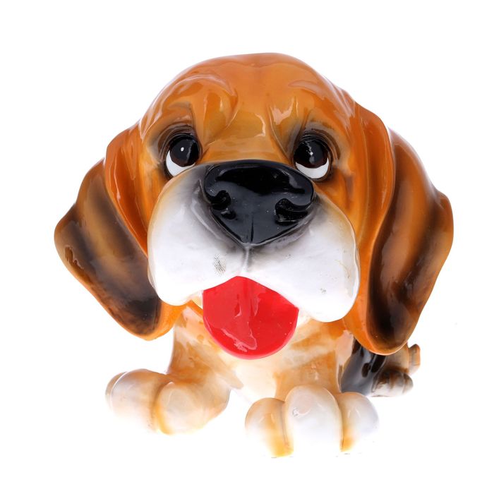 Копилка полистоун "Бигль Рыж" 14,5х16х15 см