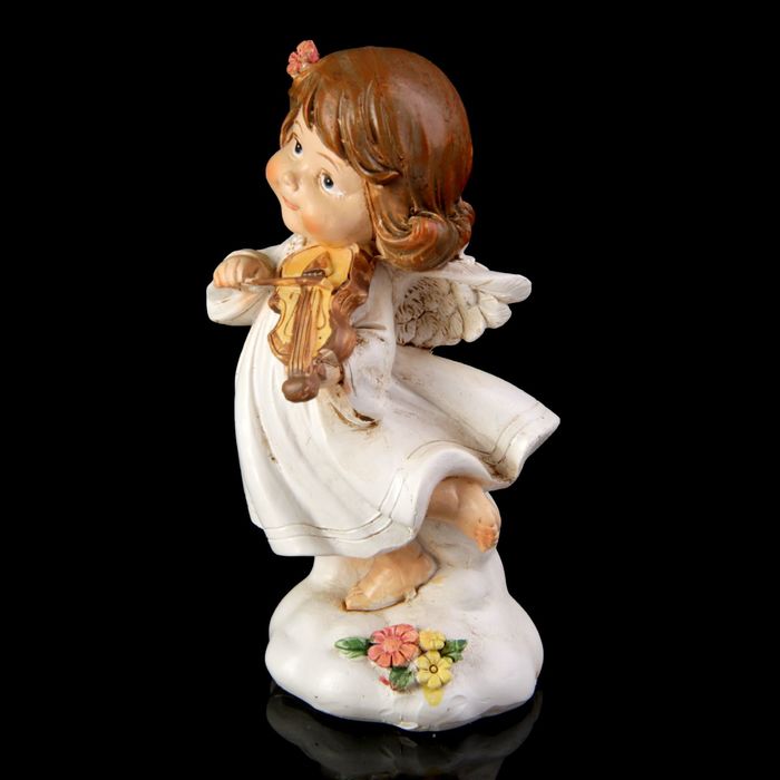 Сувенир полистоун "Ангелочек Марфа с музыкальным инструментом" МИКС 10,5х5,5х5 см