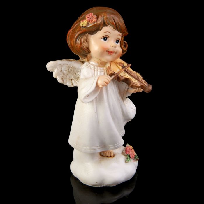 Сувенир полистоун "Ангелочек Марфа с музыкальным инструментом" МИКС 10,5х5,5х5 см