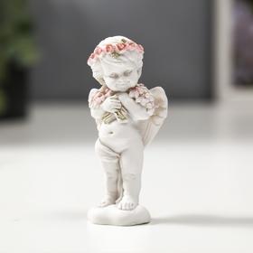 

Сувенир полистоун "Белоснежный ангел с подсолнухом/цветами" МИКС 8,5х3х3 см