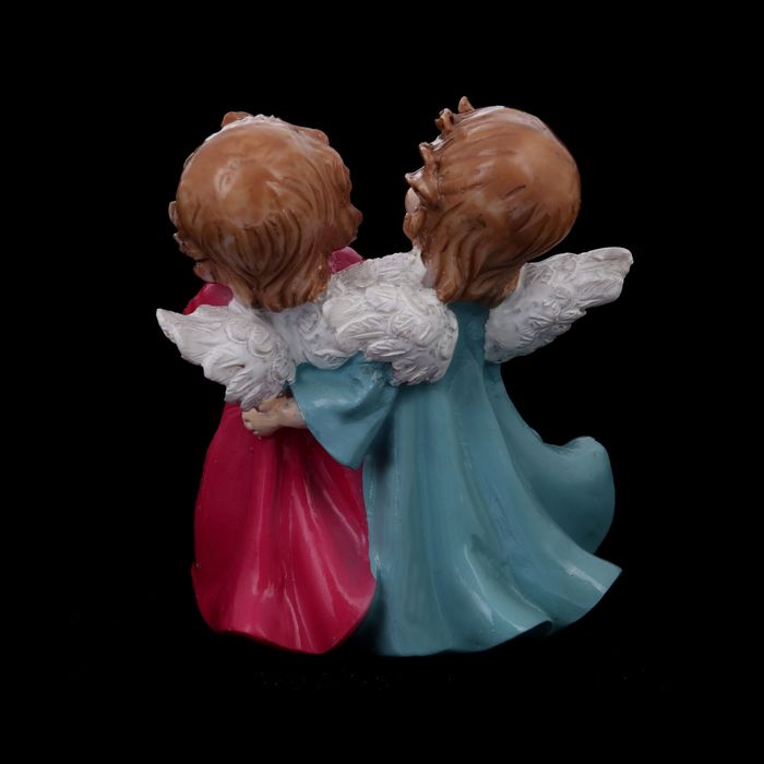 Сувенир полистоун "Ангелочки-малыши с голубкой и скворечником" лак 10х6х8 см