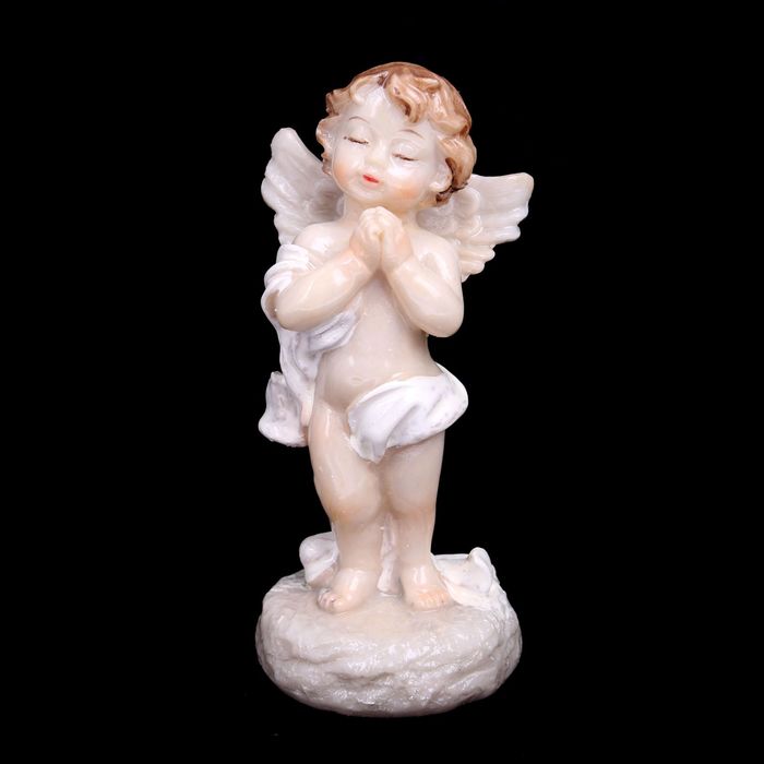 Сувенир полистоун "Ангелочек-купидон молится" лак 11х5х5 см